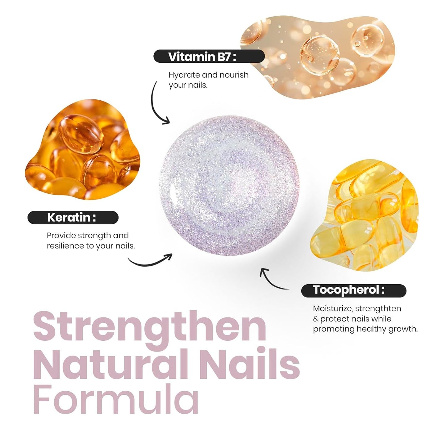 beetles Nail Polish Glitter Nail Lacquer Shimmer-Like Top Coat Fast Drying & Long Lasting Brilliant Milky Way, No UV Lamp Needed for DIY Nail Art Salon at Home Gifts for Women-Velvo Beauty