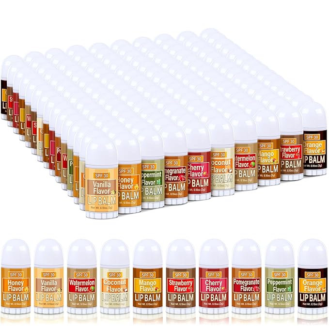 150 Pcs Mini Sunscreen Lip Balms Bulk SPF 30 Lip Balm Sticks Favors with Sunscreen SPF Employee Staff Appreciation Gifts Bulk Team Coworkers Christmas Party Gifts for Travel Beach-Velvo Beauty