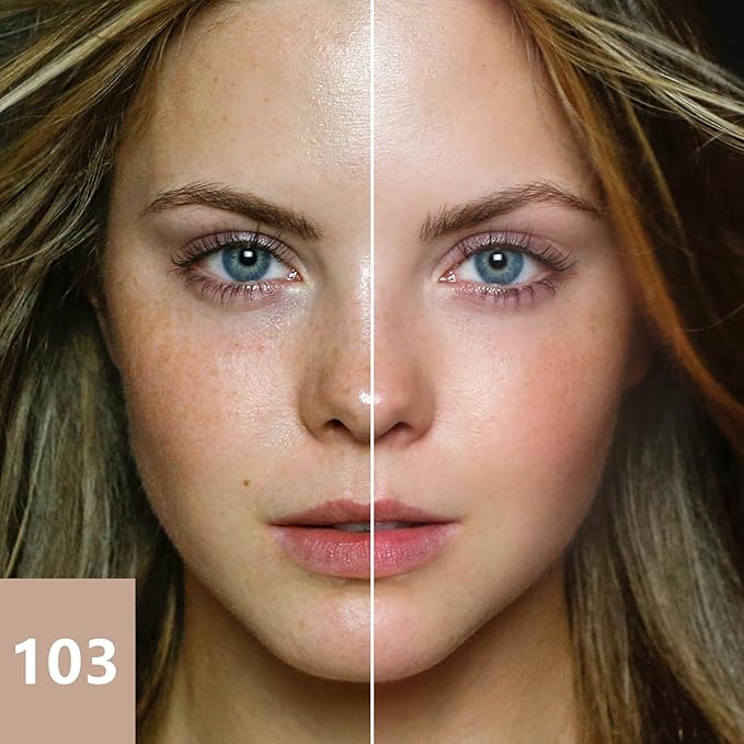 Liquid Foundation Makeup Natural True Skin Tone Full Coverage Concealer Flawless Complexion Blendable Longwear, 103, 1 fl. oz.-Velvo Beauty