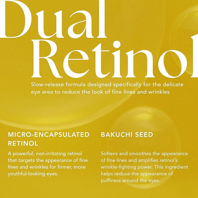 RANAVAT Brightening Retinol Eye Cream - Anti Aging Eye Cream and Dark Circle Corrector to Help Target Fine Lines - Enriched with Micro-Encapsulated Retinol, Bakuchi Seed, & Saffron (0.5 oz)-Velvo Beauty