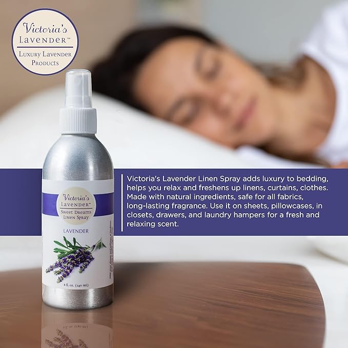 Victoria's Lavender Pillow and Linen Spray Mist (8 oz) and Aromatherapy Body Mist (4 oz) - After Sun Solar Recovery Spray with Aloe Vera and Lavender Essential Oil - Set of 3 – Made in the USA-Velvo Beauty