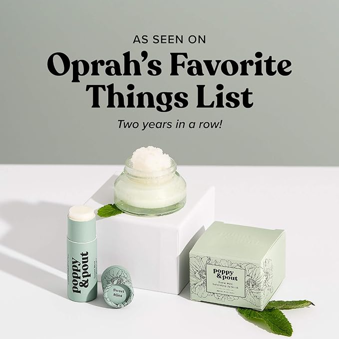 Poppy & Pout Sweet Mint Jumbo Lip Balm | All Natural Lip Balms & Moisturizers | Hydrates with Beeswax, Vitamin E, Organic Coconut Oil | Cruelty-Free | Lip Balm in Recyclable Cardboard Tube-Velvo Beauty