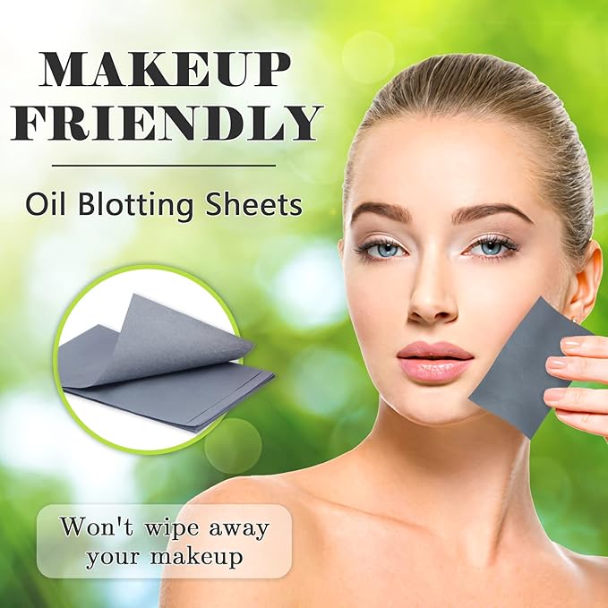 Natural Premium Oil Blotting Paper for Oily Skin with Bamboo Charcoal,26% Larger Oil Blotting Sheets for Face,Makeup Friendly Oil Absorbing Sheets 600 Sheets-Velvo Beauty