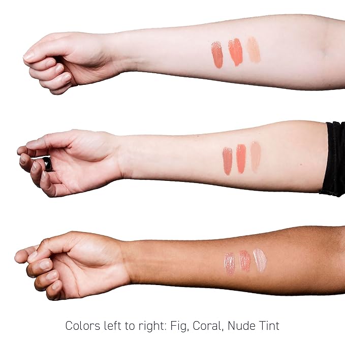 Brush On Block Sun Shine Protective Lip Oil SPF 30, Mineral Protection from UVA/UVB & Blue Light, Hydrating, Cruelty-Free, Gluten-Free, & Vegan, Nude-Velvo Beauty