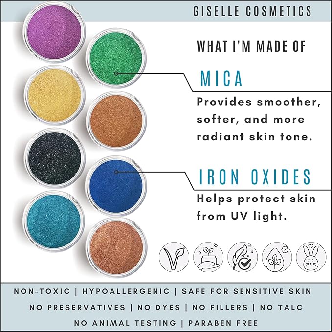 Loose Mineral Eyeshadow and Contouring Palette - Caribbean 8 Shade Set-Velvo Beauty