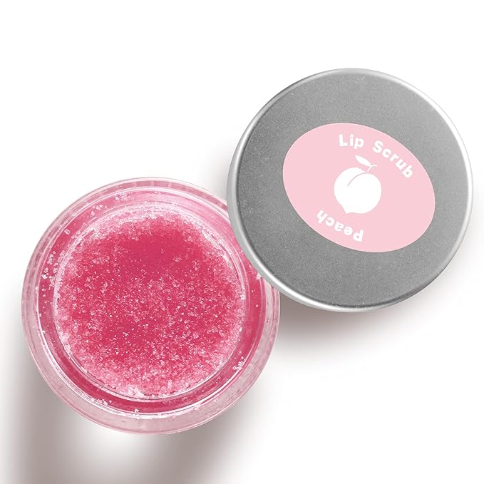 Lip Scrubs Exfoliator & Moisturizer, Lip Repair for Lush Soft Lips, Lip Moisturizer for Chapped Dry and Flaky Lips Treatment (Peach)-Velvo Beauty