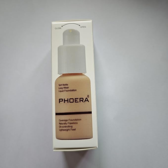 BestLand 2Pack PHOERA Foundation Full Coverage Liquid Foundation Cream - Long-lasting Lightweight Concealer - Oil-Free Formula - Natural Shade - Suitable for All Skin Types (2 Pack Nude #102)-Velvo Beauty