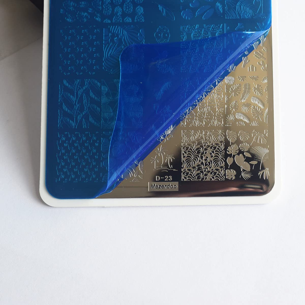 Summer Nail Art Stamping Plates Kit- 2pcs Mermaid Swan Nail Art Plate Templates Flamingo Flowers and Cute Ocean Animals Stamp Templates Set Nails DIY Design Gift for Women-Velvo Beauty