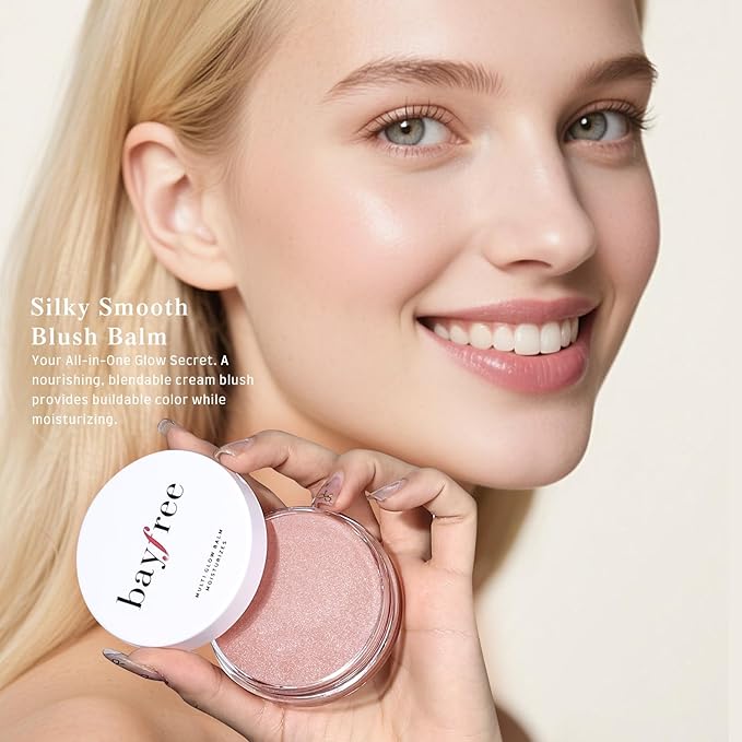 Multi Glow Balm, Cream Blush for Cheeks, Blush Balm Face Makeup, Radiant Finish, Hydrating, Creamy, Lightweight & Blendable Color, Face Makeup, 0.63 Oz-Velvo Beauty
