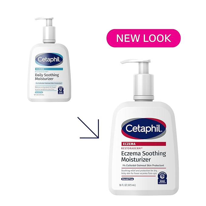 CETAPHIL ECZEMA RESTORADERM Soothing Moisturizer, For Eczema Prone Skin, 16 oz, Fewer Symptom Flare-Ups, 48 Hour Hydration, 1% Skin Protectant Colloidal Oatmeal, Steroid Free, Doctor Recommended Brand-Velvo Beauty