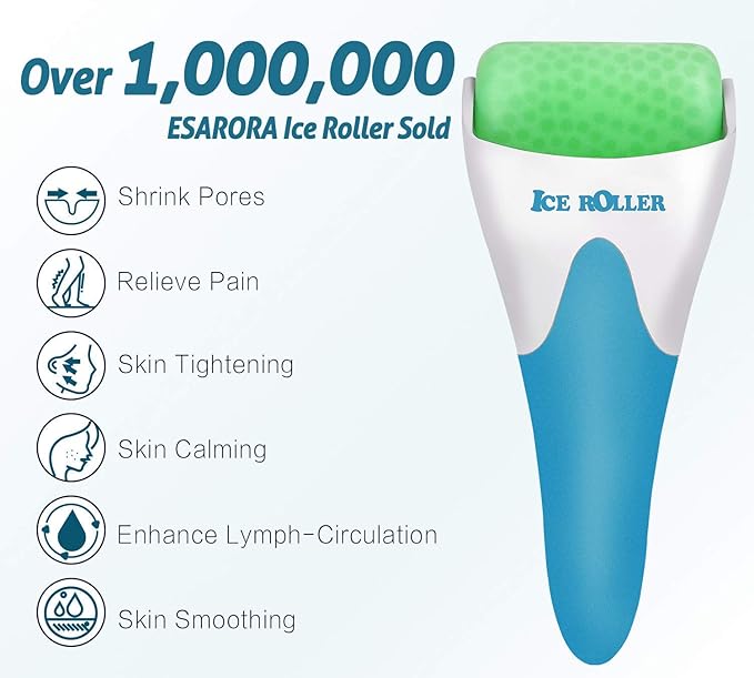ESARORA Ice Roller for Face & Eye, Puffiness, Migraine, Pain Relief and Minor Injury, Skin Care Products-Velvo Beauty