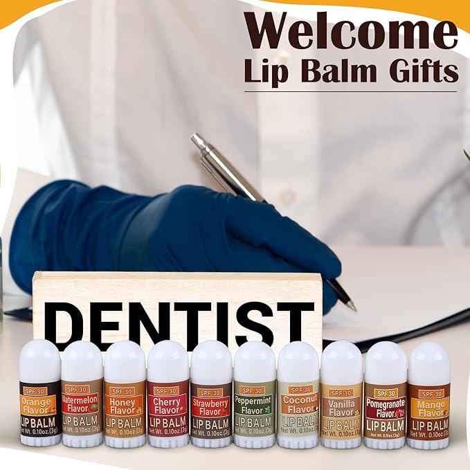 10 Pcs Mini Sunscreen Lip Balms Bulk SPF 30 Lip Balm Sticks Favors with Sunscreen SPF Employee Staff Appreciation Gifts Bulk Team Coworkers Christmas Party Gifts for Travel Beach-Velvo Beauty