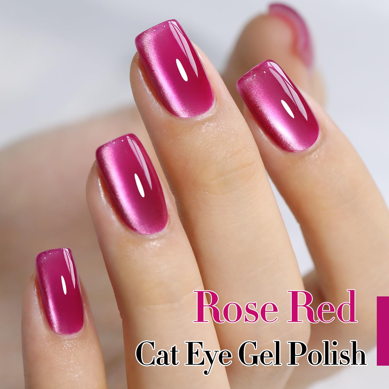 Double Rhythm Jelly Glass Cat Eye Gel Polish with Magnet 15ML Holographic Glitter Shimmer Translucent Sheer Color Magnetic Nail Polish Salon DIY at Home (Jelly Violet-MC1119)-Velvo Beauty