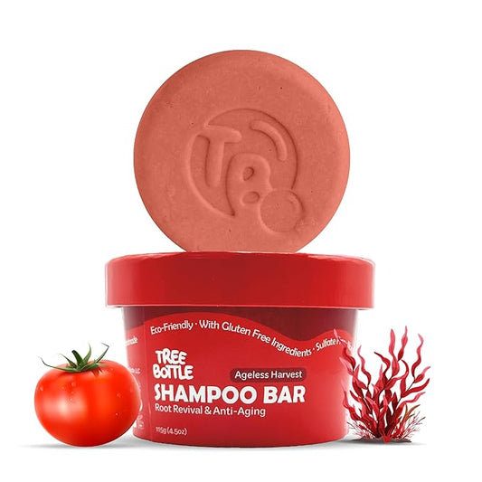 Tree Bottle Hyaluronic Acid Shampoo Bar With Tomato & Red Algae Extract – For stronger, restored, and age-defying hair – For Women & Men – Natural & Free of Parabens & Sulfates – Made in USA – 4.5oz-Velvo Beauty