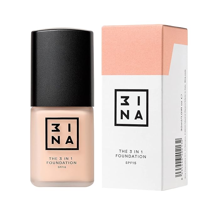 3INA The 3-In-1 Foundation 206 - Vegan Formula - Combination Of Primer, Concealer And Foundation - Medium Coverage - Natural Finish - Perfect For Covering Lines And Blemishes - Long Lasting - 1.01 Oz-Velvo Beauty