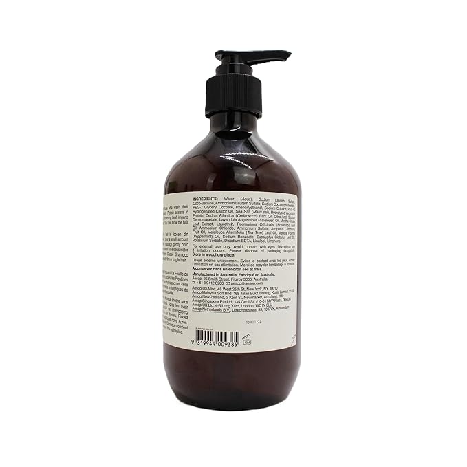 Aesop Classic Shampoo | Gentle Formulation | Leaves Hair Shiny, Soft, Freshened | Rosemary Leaf, Cedarwood Bark, Juniper Berry | 16.9 oz / 500mL-Velvo Beauty