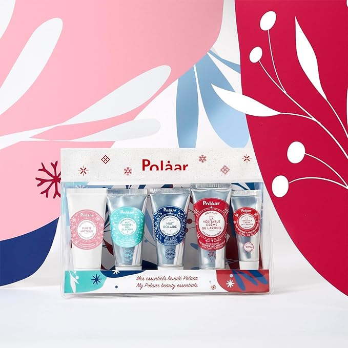 Polåar - Beauty Ritual Discovery Kit - Face, Hands & Lips Routine - Travel Essentials Skincare - Melting, Non-Greasy Textures, Cruelty Free, Made in France - 5 pcs-Velvo Beauty