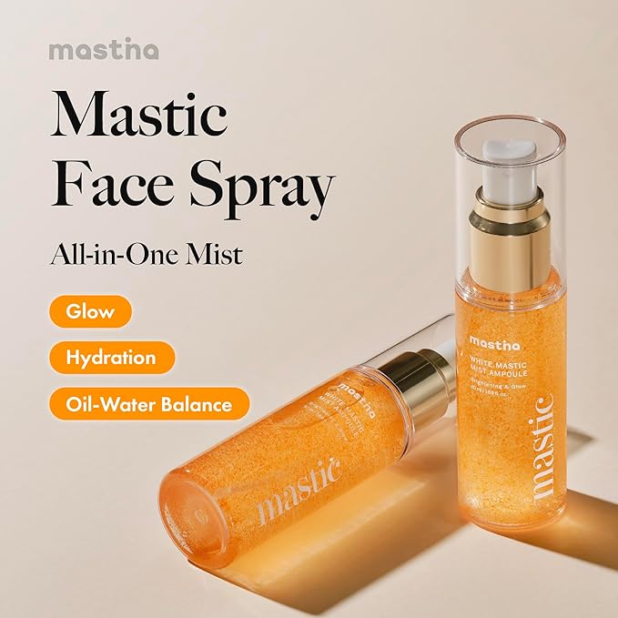 MASTINA Mastic Face Spray (1.69fl oz) Facial Mist for Natural Glow, Hydrating Formula for Dry Skin, On-the-Go Portable Korean Skin Care, Travel Summer Essentials. Mastic Gum.-Velvo Beauty