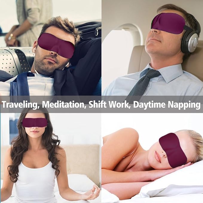 Purple Eye Mask for Sleep and Deep Meditation-Velvo Beauty