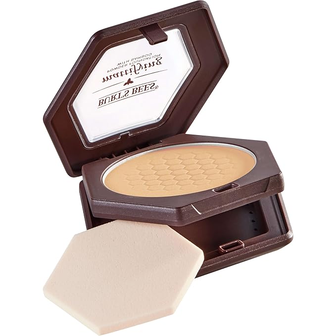 Burt’s Bees 100% Natural Origin Mattifying Powder Foundation, Vanilla, 0.3 Ounce, Packaging May Vary-Velvo Beauty