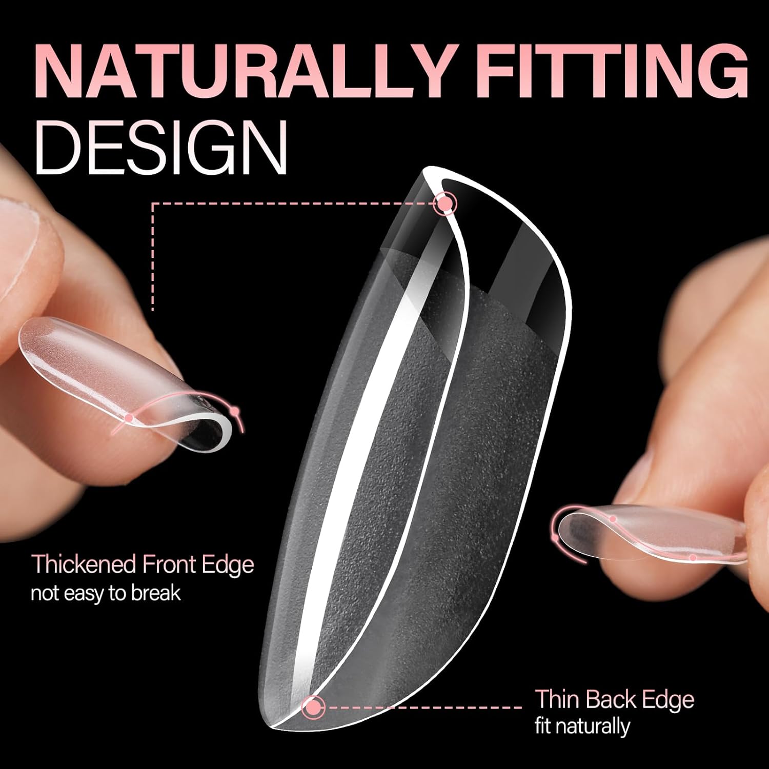 AILLSA Extra Short Square Nail Tips Full Cover Half Matte Nail Tips Clear Gelly Pre-Shaped Nails Tip Press On False Tip Extension for Home DIY Manicure Salon 216PCS 12 Sizes-Velvo Beauty