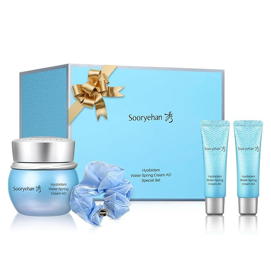 Sooryehan Water Spring Cream AD Amazon Set (4.2fl oz) - Korean Moisturizer Skincare for Deep Hydration Boost & Elasticity by LG Beauty. Fermented Ginseng, Hyaluronic Acid,-Velvo Beauty