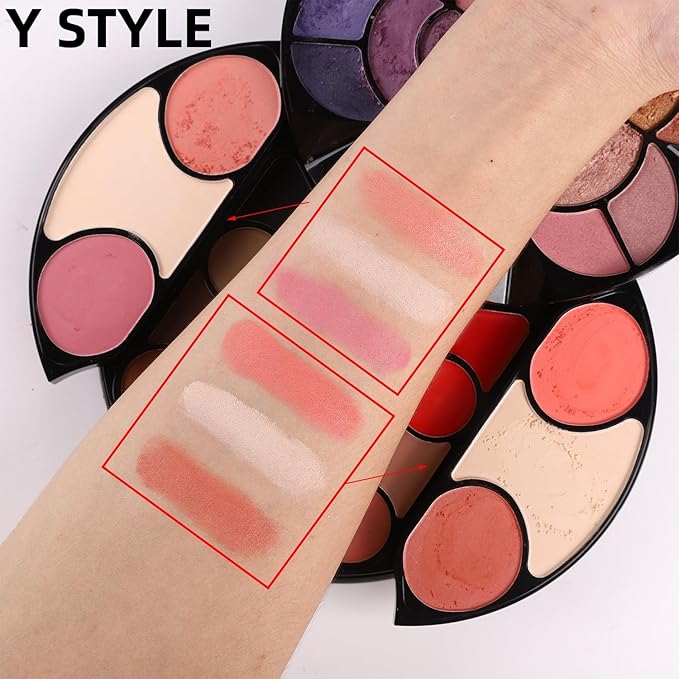 57 Colors Makeup Set (Type Y) for Valentines Day Gifts, Professional Makeup Kit for Women Full Kit, High Pigmented Eyeshadow Palette for Beginners, Make up Gifts for Girls and Teens-Velvo Beauty