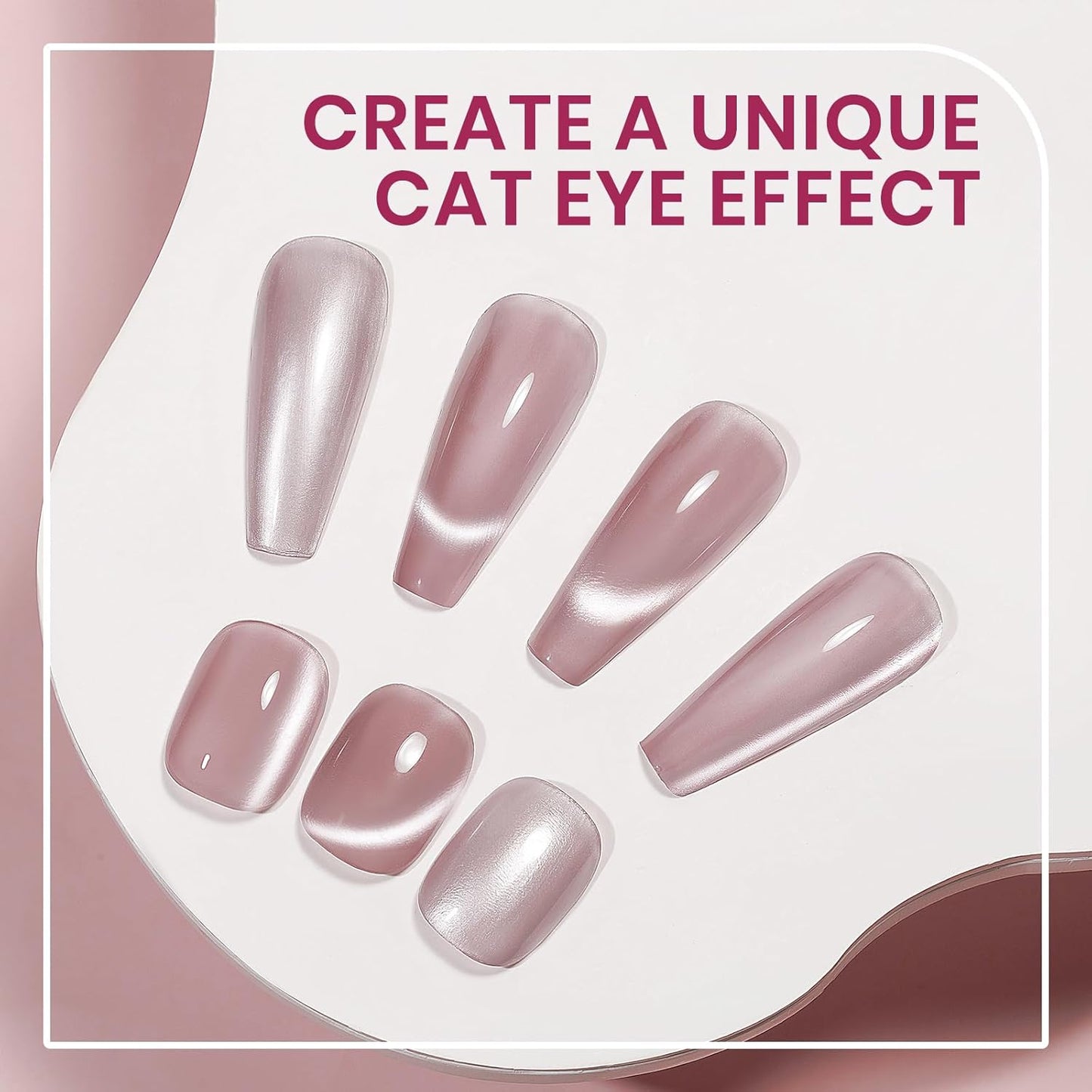 Nude Magnetic Nail Polish Non Gel Quick Dry Glitter Cat Eye Nail Polish Cats Eye Toe Fingernail Air Drying Fast Lacquer Manicure Gift For Women Girls 16ml, 0.54fl oz-Velvo Beauty