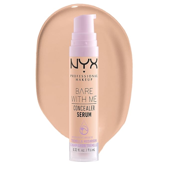 NYX PROFESSIONAL MAKEUP Plump Right Back Plumping Serum & Primer, With Hyaluronic Acid & Bare With Me Concealer Serum, Up To 24Hr Hydration - Vanilla-Velvo Beauty