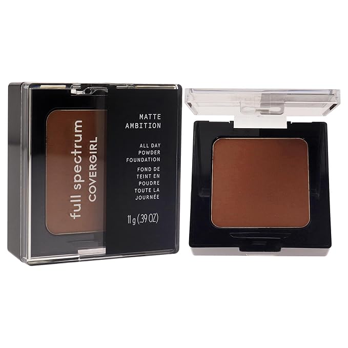 COVERGIRL Matte Ambition, All Day Powder Foundation, Deep Cool 3, 0.38 Ounce-Velvo Beauty