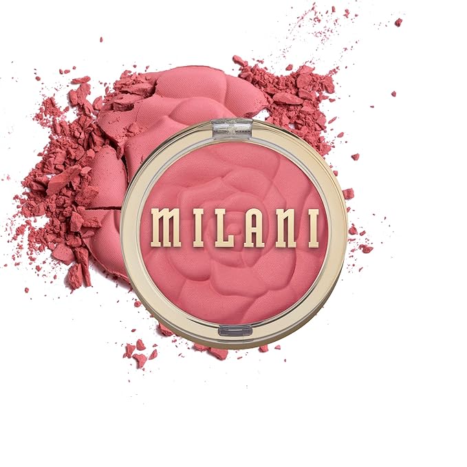 Milani Rose Blush, Powder Blush for Cheeks, Cruelty Free Makeup - Shape, Contour & Highlight Face for a Natural Matte Finish -Wild Rose-Velvo Beauty