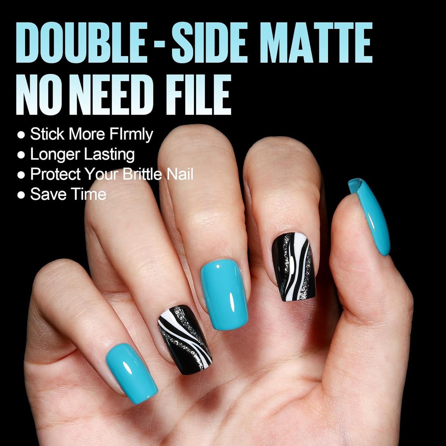 TOMICCA Short Square Gel Nail Tips, 15 Sizes No File Square Tips Full Cover, 360Pcs Soft Fake Acrylic Nails for Home DIY Nail Salon Manicure-Velvo Beauty