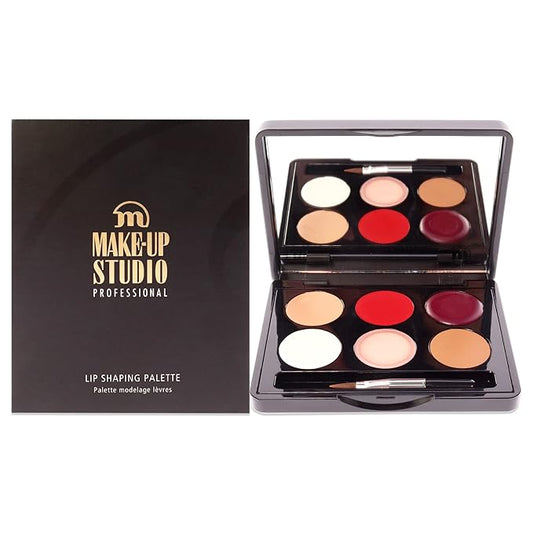 Professional Amsterdam Lip Shaping Palette - Super Handy Size Lip Shaping Palette, Lip Primer And 2 Beautiful Matte Lipstick Colors - Red Meets Purple - 1 Pc-Velvo Beauty