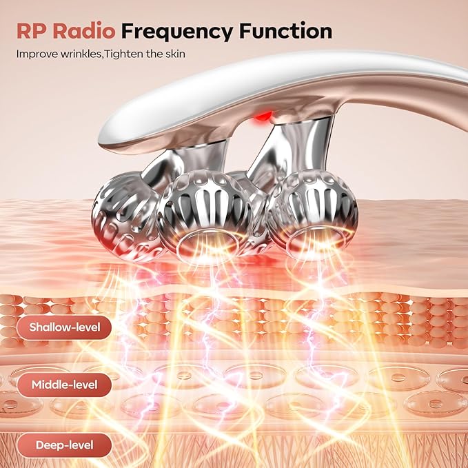 2025 New Microcurrent Facial Slimming Massager Red-Light-Therapy-for-Face and Neck,Vibrating Facial Massager with Thermals for Wrinkles, Double Chin,Firming and Lifting-Velvo Beauty