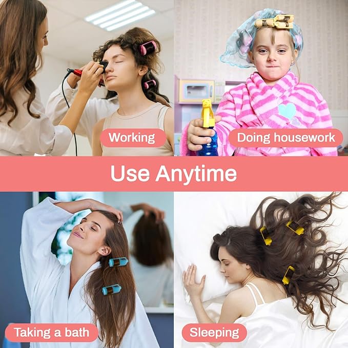 36PCS Foam Hair Rollers - Sponge Rollers for Heatless Hair Curler for Short/Long Curling Sleep rolos para cabello Jumbo Large Sponge Curlers Soft Sleeping Thin Hair Curl Overnight rulos-Velvo Beauty