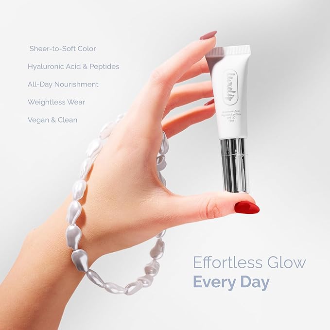 Tinted Lip Balm Elixir for OIder Women, Hydrating Vegan Lip Care with Sheer Color & Moisturizing Glow – Non-Sticky Nourishing Lip Treatment for Soft, Smooth Lips (Naturally Clear 10ml)-Velvo Beauty