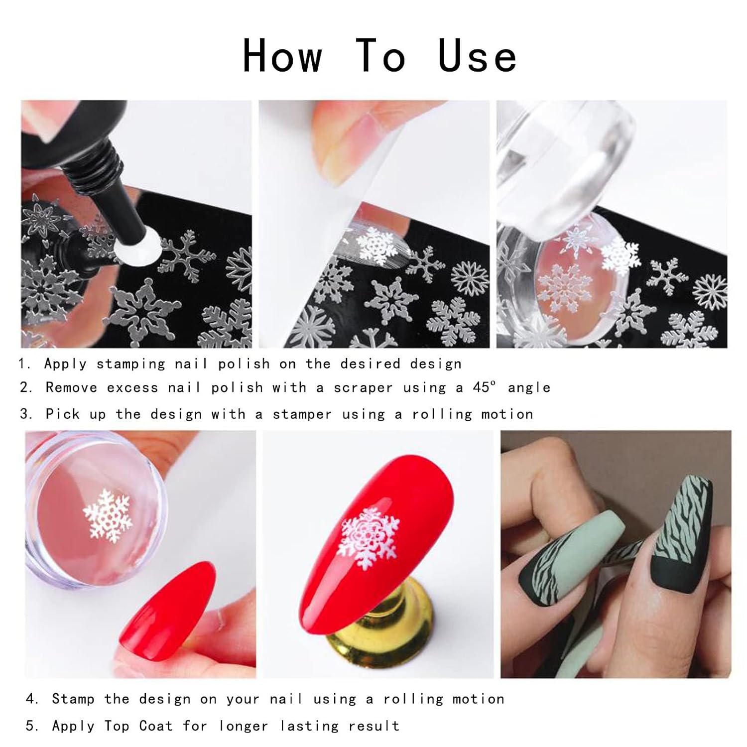 AddFavor Nail Stamper Kit 8pcs Stamping Plates Minimalist Geometric Lines Leaf Image Template for DIY Decorating Polish Gel Plate Print Stamper Manicure Stencils Tools (Mixed-Style D)-Velvo Beauty