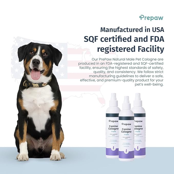 Luxury Male Pet Cologne - Fresh Lavender Scent, 3-in-1 Formula Conditions & Moisturizes, Made with 94% Natural Ingredients, Long Lasting Fragrance, Safe & Easy to Use | 8 fl oz-Velvo Beauty