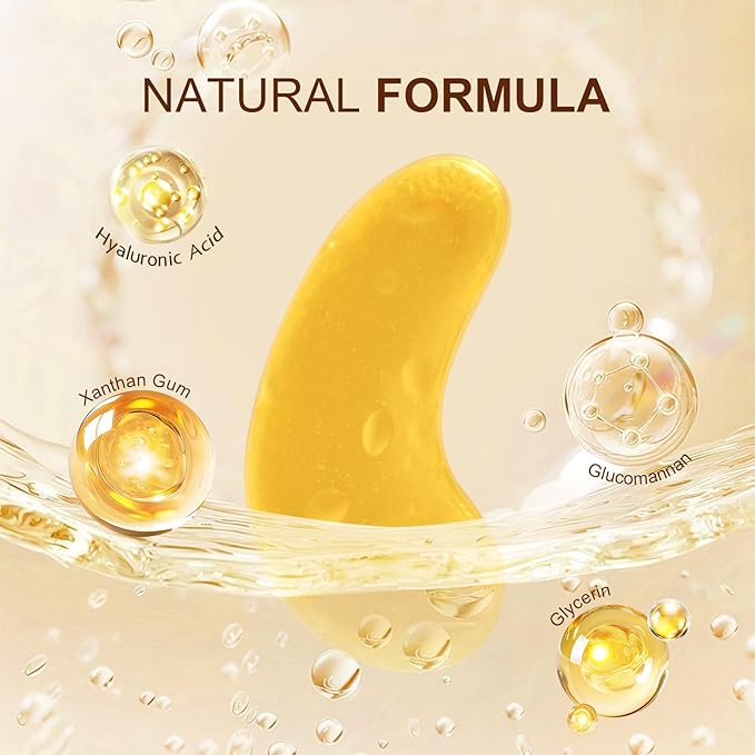 10Pairs 20Pcs 24K Gold Under Eye Patches, Collagen Eye Masks for Dark Circles and Puffiness, Reduce Wrinkles and Puffy Eyes, Refresh Your Skin, Women Skincare Eye Treatment Products-Velvo Beauty