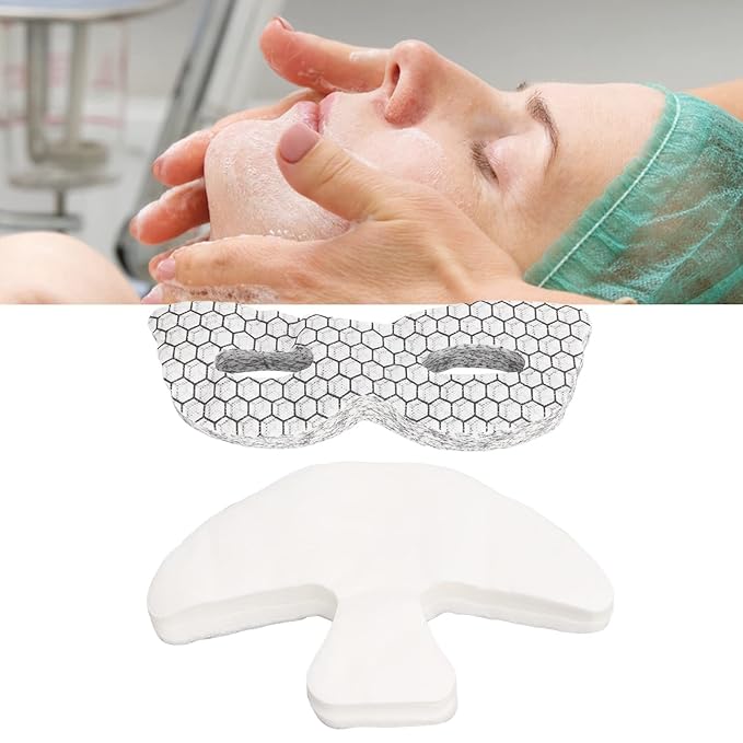 ZJchao Disposable Eye Forehead Masks, Eye Forehead Mask Paper Silk DIY Soft Disposable Hydrating Eye Care Paper Facial Eye Pads Spa DIY Clear Eye Mask Paper Beauty Sheets for Home Beauty-Velvo Beauty