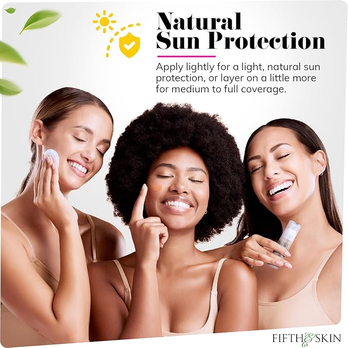 Fifth & Skin: Better’n Ur Skin Liquid Foundation (ROSE BEIGE) - Natural, Organic, Vegan, Cruelty-Free - Gluten-Free Beauty with Buildable Coverage and Palm-Free Luxury - 1 oz-Velvo Beauty