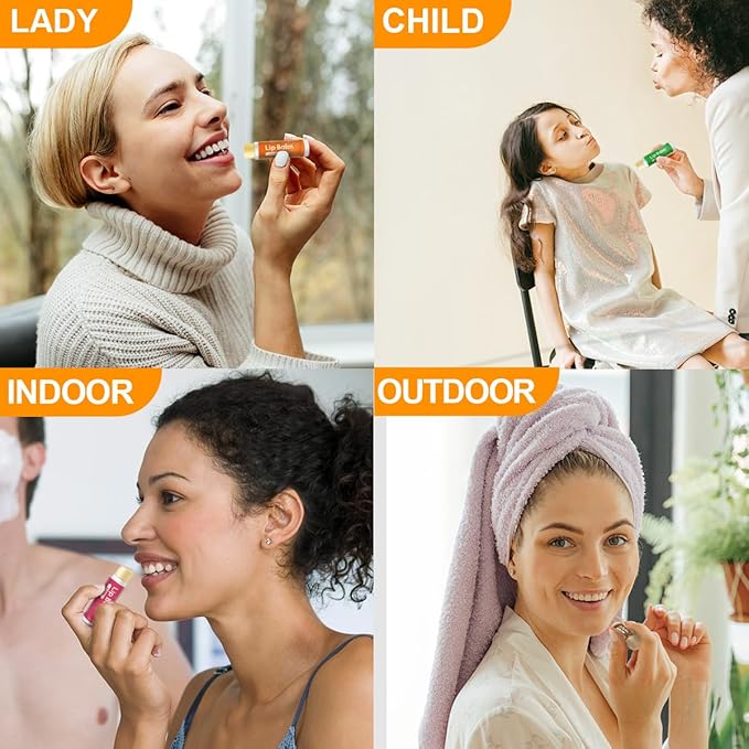 84 Pack Natural Lip Balm Bulk with Vitamin E and Coconut Oil Valentine's Day best choice- Moisturizing, Soothing, and Repairing Dry and Chapped Lips - 14 Flavors - Non-GMO-Velvo Beauty