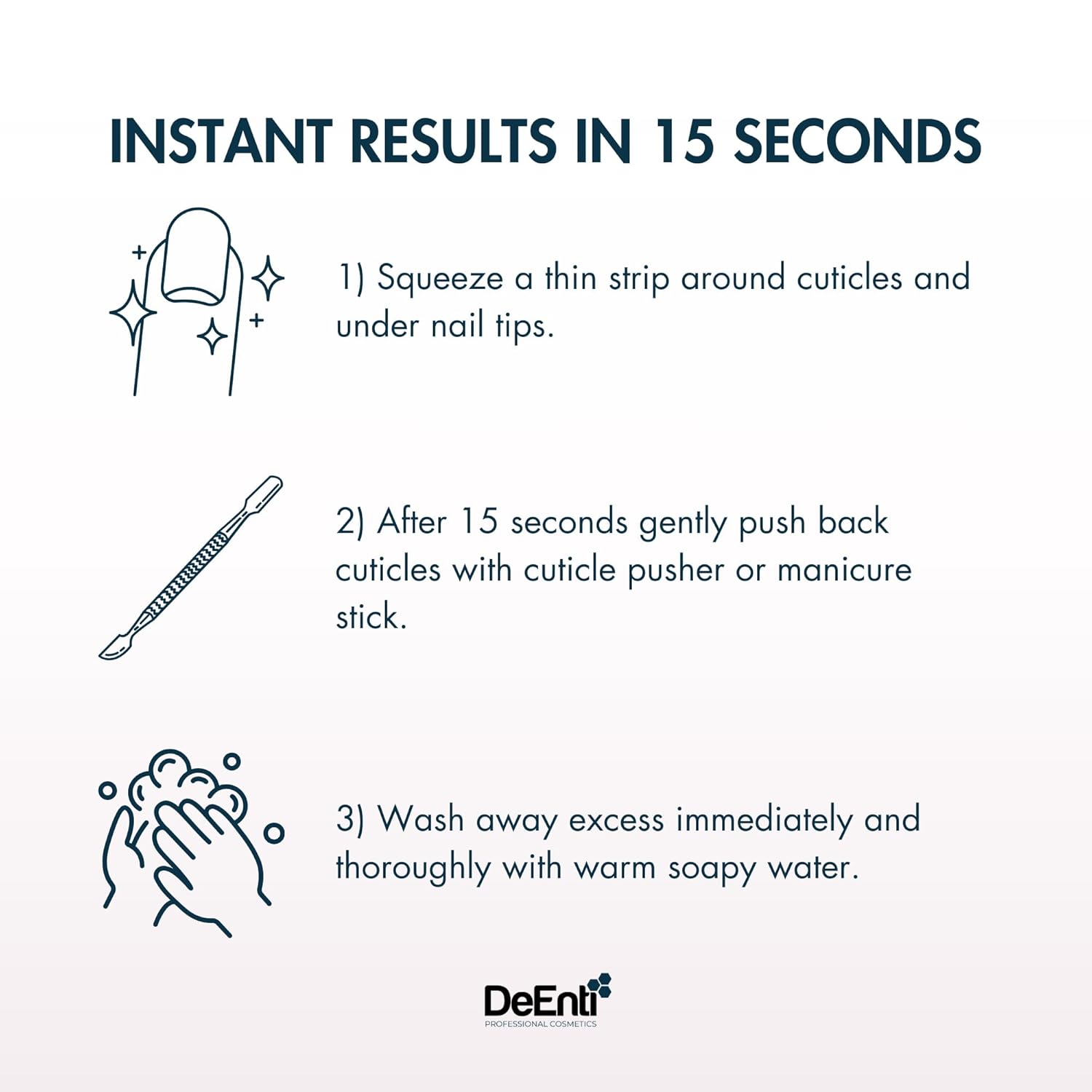 DeEnti Instant Cuticle Remover Gel, Professional Cuticle Softener with Instant 15-Second Removal, 8oz Bottle for Hand, Foot & Nail Care, Salon Quality Manicure & Pedicure Supplies-Velvo Beauty