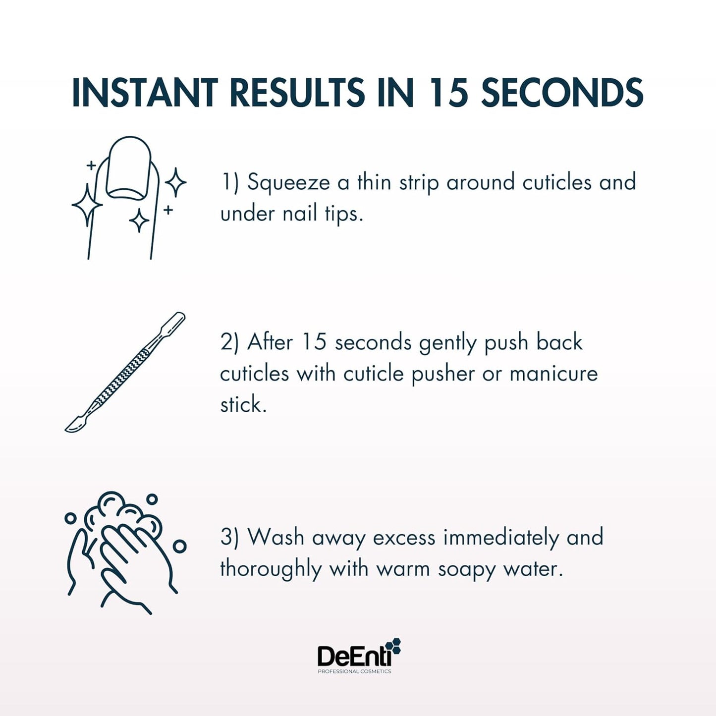 DeEnti Instant Cuticle Remover Gel, Eucalyptus, 8 Oz Bottle, Professional Cuticle Softener, Salon Quality Manicure and Pedicure Supplies-Velvo Beauty