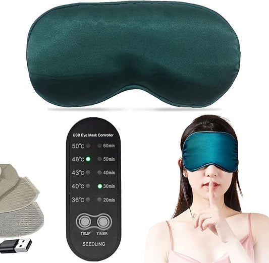 Heated Eye Mask, Dry Eyes, Sleep Mask, Use Damp-Heat Therapy To Unclog The Glands, Restore Puffy Eyes and Dark Circles, Relieve Dry Eye Syndrome, Chalazion, Stye, MGD and Blepharitis-Velvo Beauty