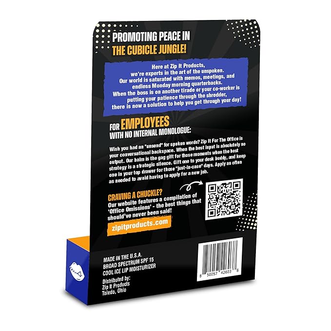 Zip It For The Office Lip Balm - Saving Relationships One Swipe At A Time-Velvo Beauty