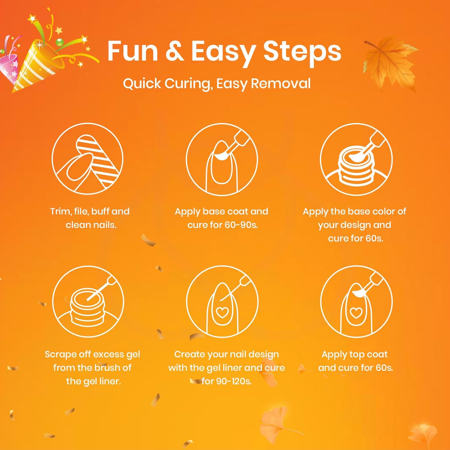 Beetles French Tip Gel Liner Nail Polish Set- 20 Colors Nail Art Polish Brown Glitter Pink Blue White Red Purple Swirl Gel Nails Polish Nails Art Painted Build in Thin Brush Manicure Gifts for Women-Velvo Beauty