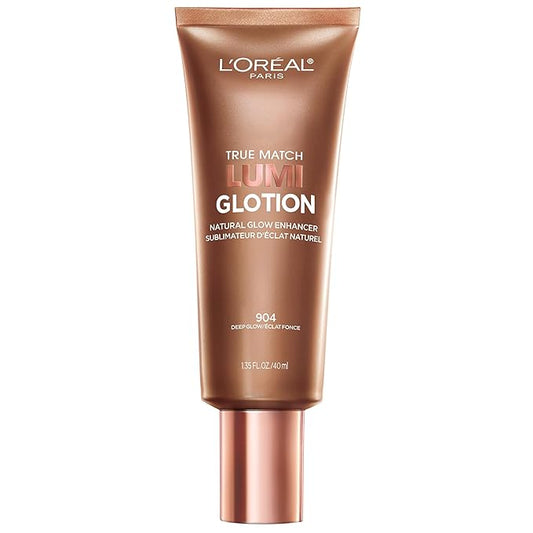 L'Oreal Paris Makeup True Match Lumi Glotion, Natural Glow Enhancer, Illuminator Highlighter, Bronzing Drops For a Sun-Kissed Glow, 904 Deep-Velvo Beauty