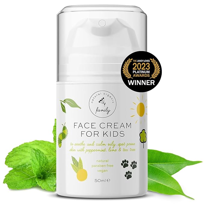 Face Moisturizer with Hyaluronic Acid Face Cream for Kids - Facial Cream & Gentle Moisturizer with Strawberry Extract & Vitamin E - Daily Facial Cream Moisturizer for Dry & Sensitive Skin 50ml-Velvo Beauty