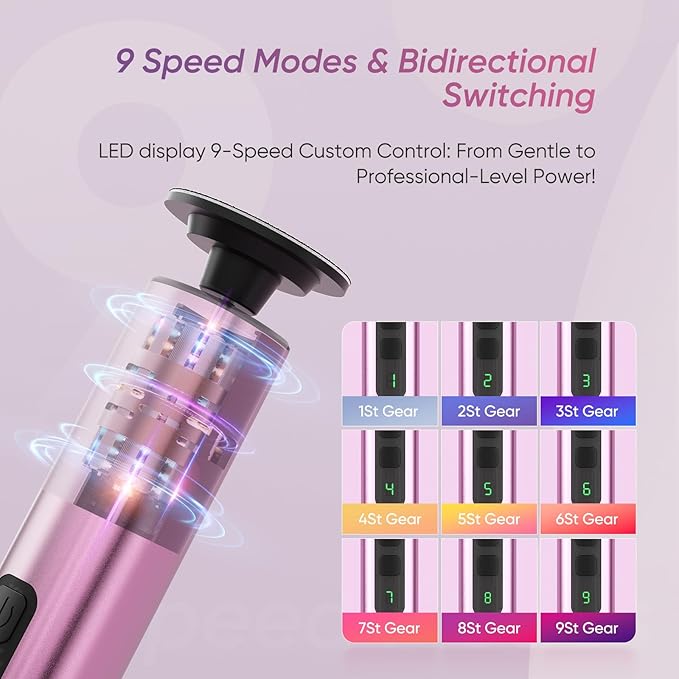 Electric Foot Callus Remover, 2in1 Rechargeable Foot File Callus Remover for Feet, 9 Speeds Foot Scrubber Dead Skin Pedicure Tools for Feet Heel Scraper for Cracked Heels with Sandpaper Discs-Velvo Beauty